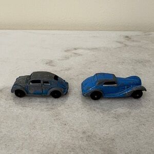 Vintage Blue and Gray Toy Cars